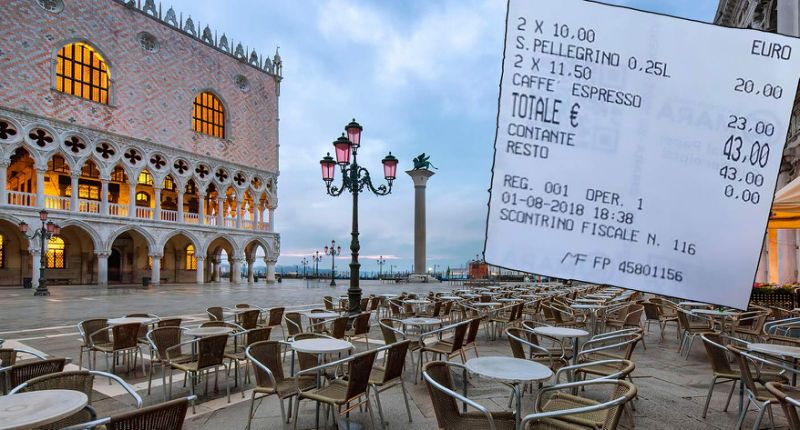 Una turista è stato indignato per il caffè troppo costoso a Venezia